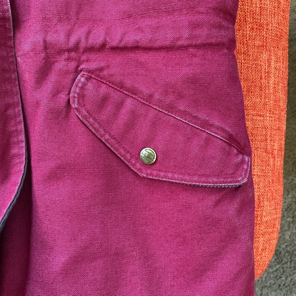 VTG L.L. Bean Red Cotton Canvas Chore Barn Jacket Fleece  Corduroy Collar Worker - Picture 14 of 14